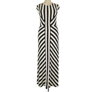 Trulli Striped Black and White Maxi Dress